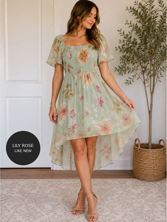 Lily Rose Dresses & Skirts - Lily Rose | S | Mint Floral Smocked Maxi Dress